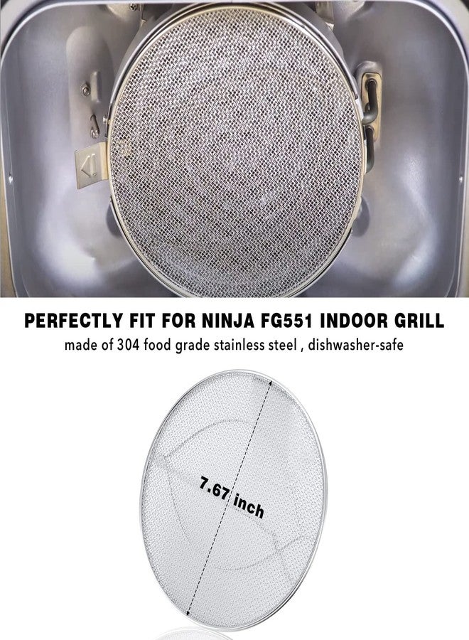 yianteng Stainless Steel Splatter Shield for FG551 Foodi, Accessories for Reusable Foodi Smart XL 6-in-1 Indoor Grill, Foodi Smart XL Accessories, Foodi Grill Air Fryer Accessories, Dishwasher safe - Image 2